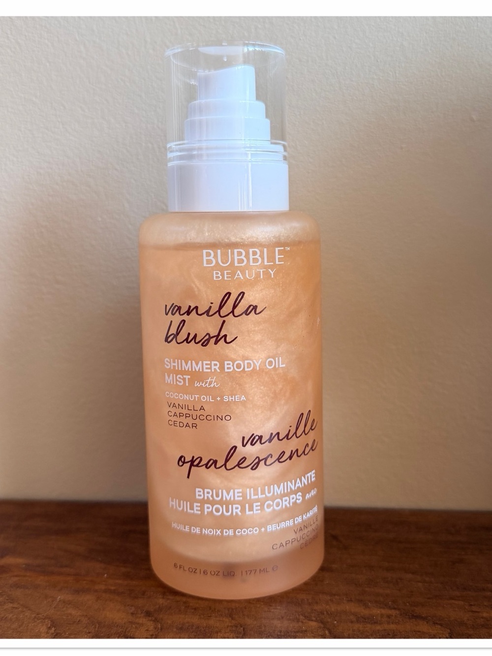 BUBBLE BEAUTY ‘Vanilla Blush’ Shimmer Body Oil